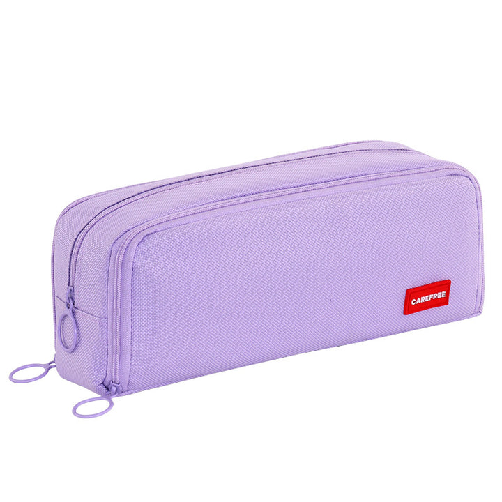 Pencil case with double zipper and variable compartment arrangement Stornfield