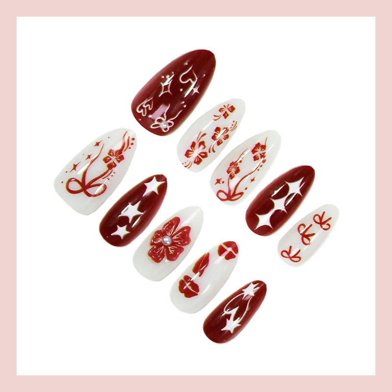 Festive Ornamented Press-On Nail Art Collection Stornfield