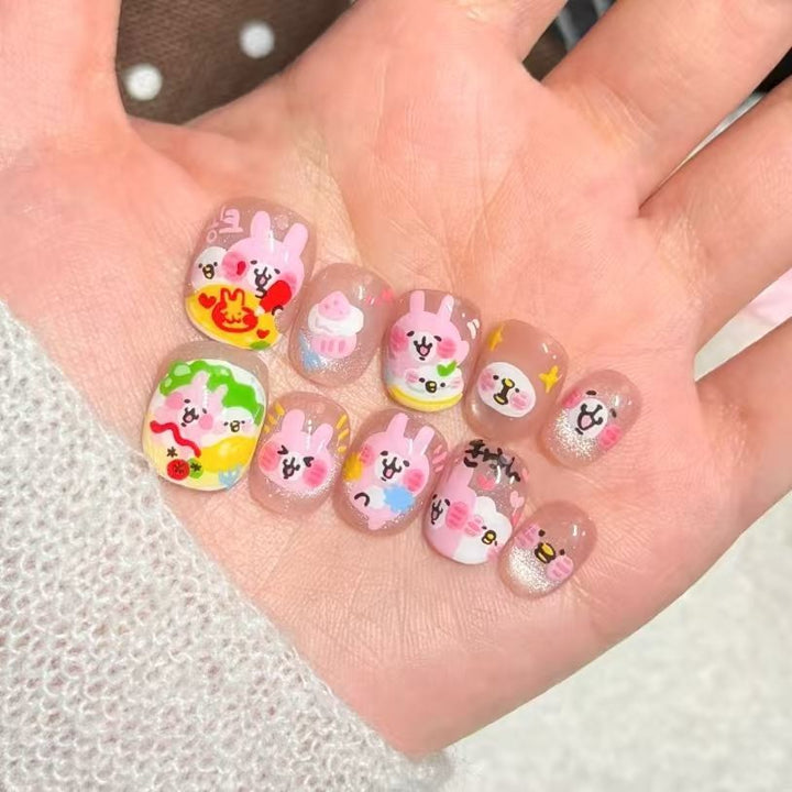 Cute Character Press-On Nail Art Set Stornfield