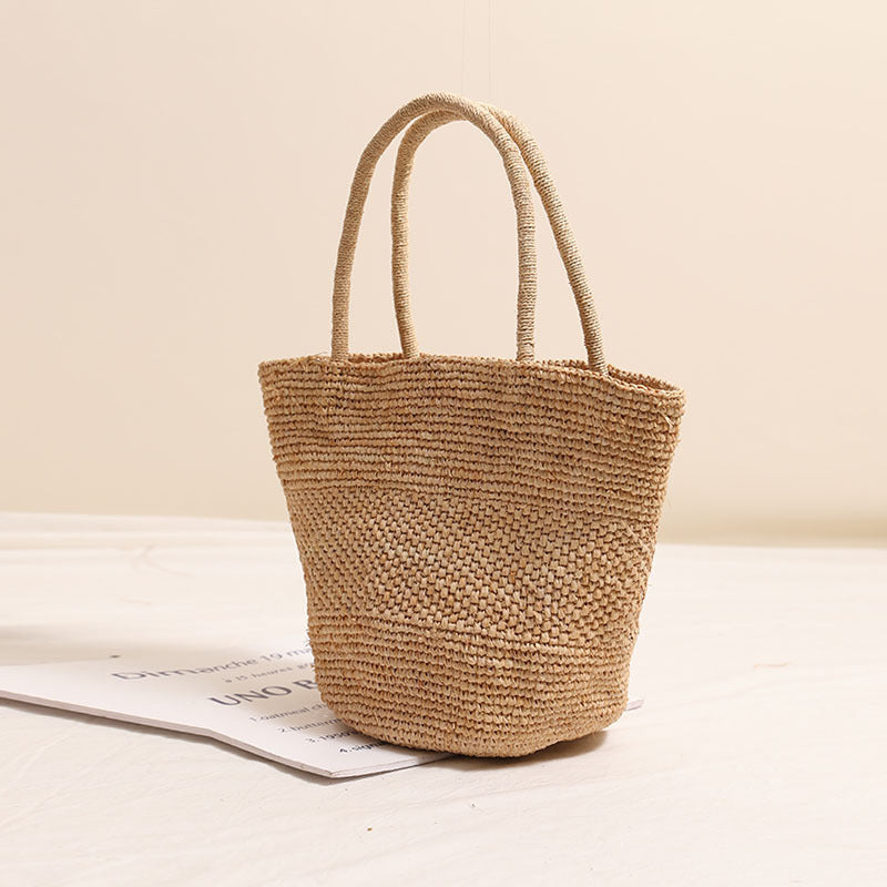 Handmade wicker tote bag with sturdy handles Stornfield