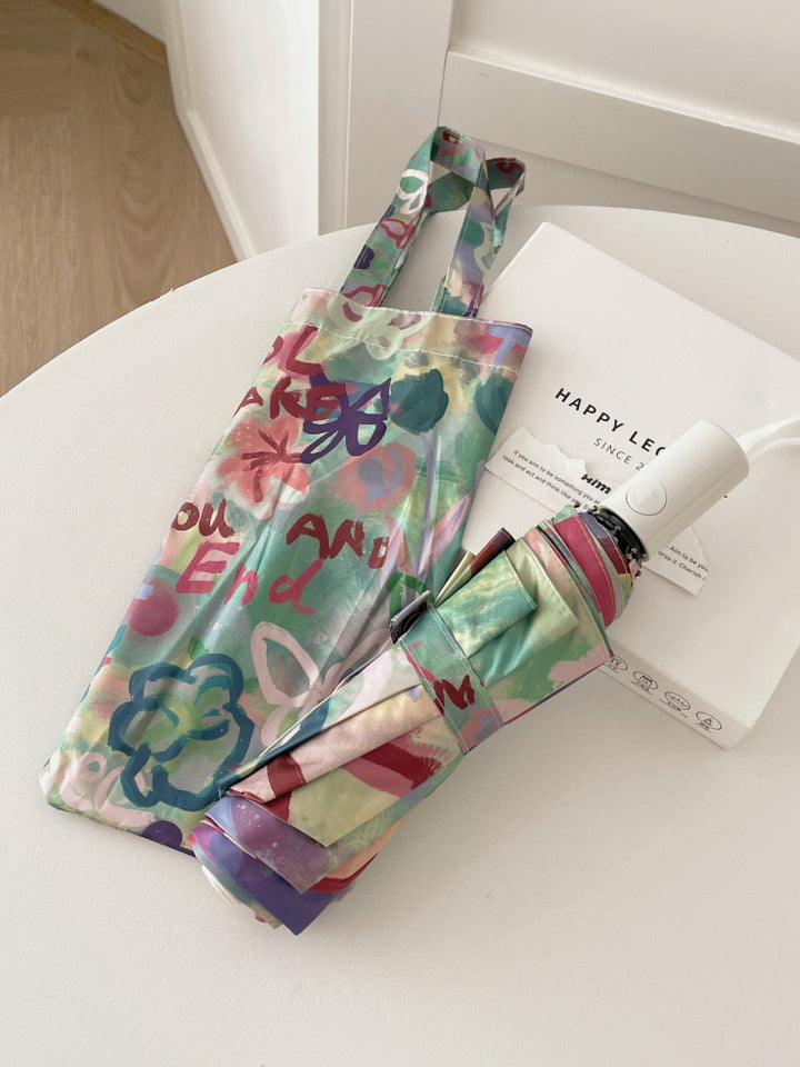 Ladies Foldable Rainbow Retouch Rain Umbrella Stornfield