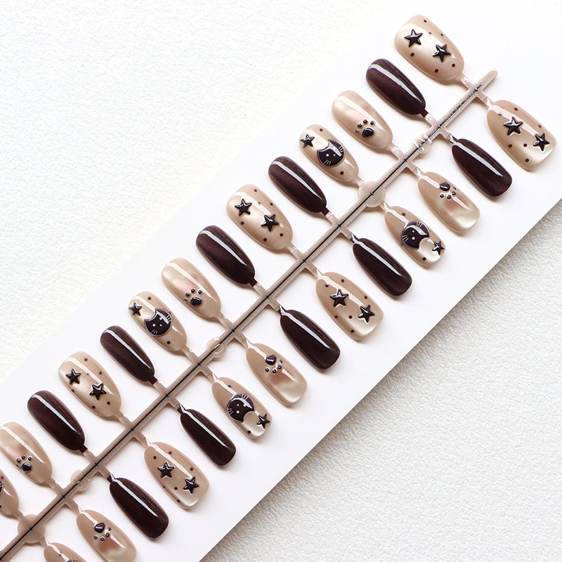 Thematic Artistic Press-On Nail Design Stornfield