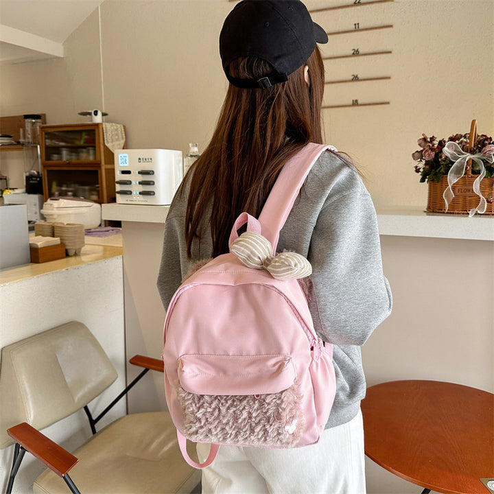 Backpack with Cute Animal Ear Design and Soft Fleece Application Stornfield