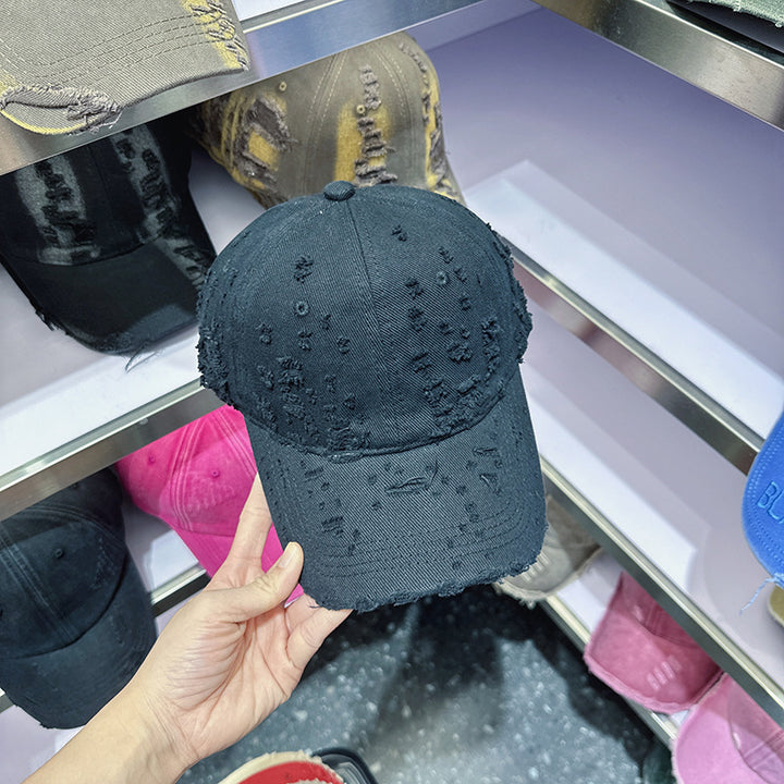 Women's Distressed Denim-Style Baseball Cap Stornfield