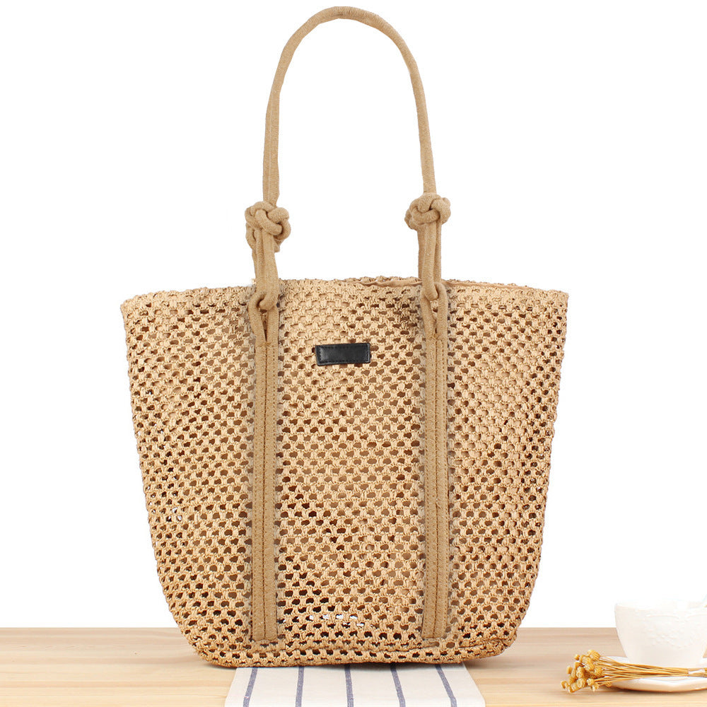 Trendy Bast tote bag with decorative faux leather straps Stornfield