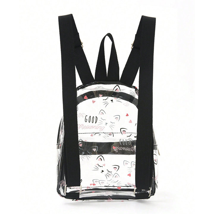Women's Transparent Backpack with Cat Design Stornfield