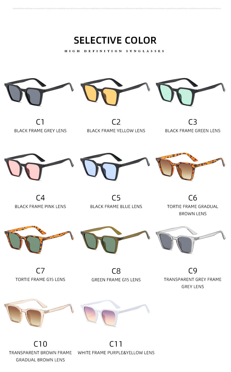 Women's square sunglasses with distinctive shield design and UV protection Stornfield