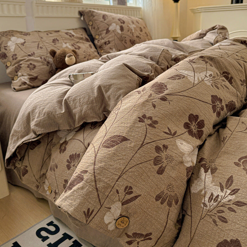 Floral Embroidered Bedding Set