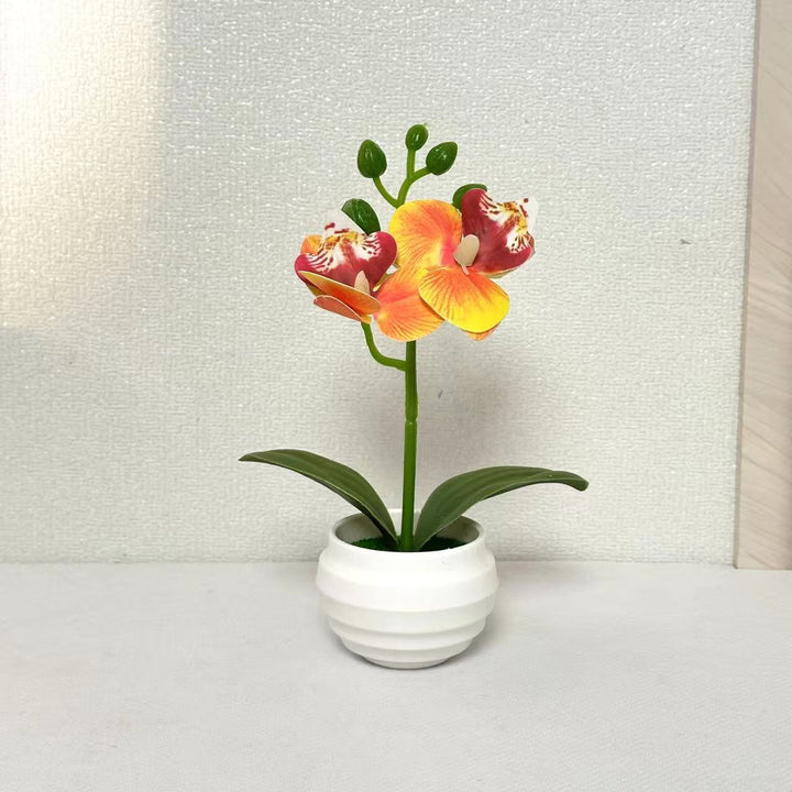Lifelike Decorative Orchid Plant Arrangement for Home Decor