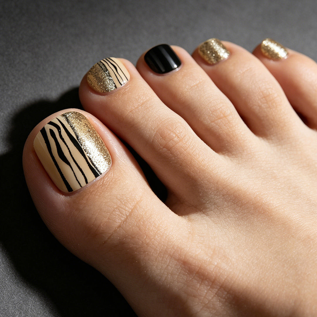 Stylish Decorative Press-On Toenails Stornfield