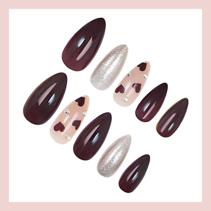 Acrylic nail set with glamorous accents Stornfield