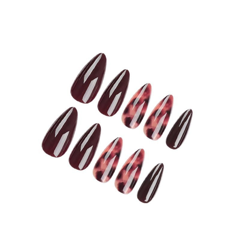 Artificial nails with elegant leopard and glitter design Stornfield