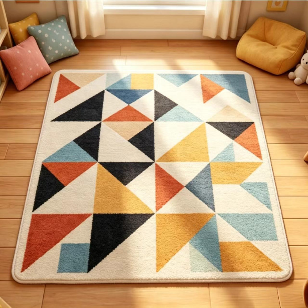 Geometric Pattern Playful Area Rug