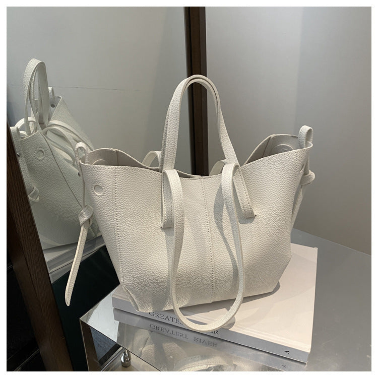 Textured Leather Everyday Tote Bag Stornfield