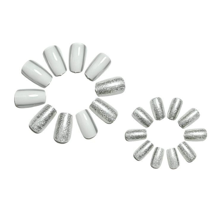 Elegant Glittery Acrylic Nail Extensions Stornfield