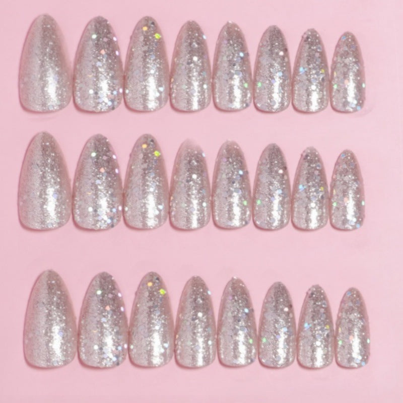 Glittering Almond-Shaped Press-On Nail Set Stornfield