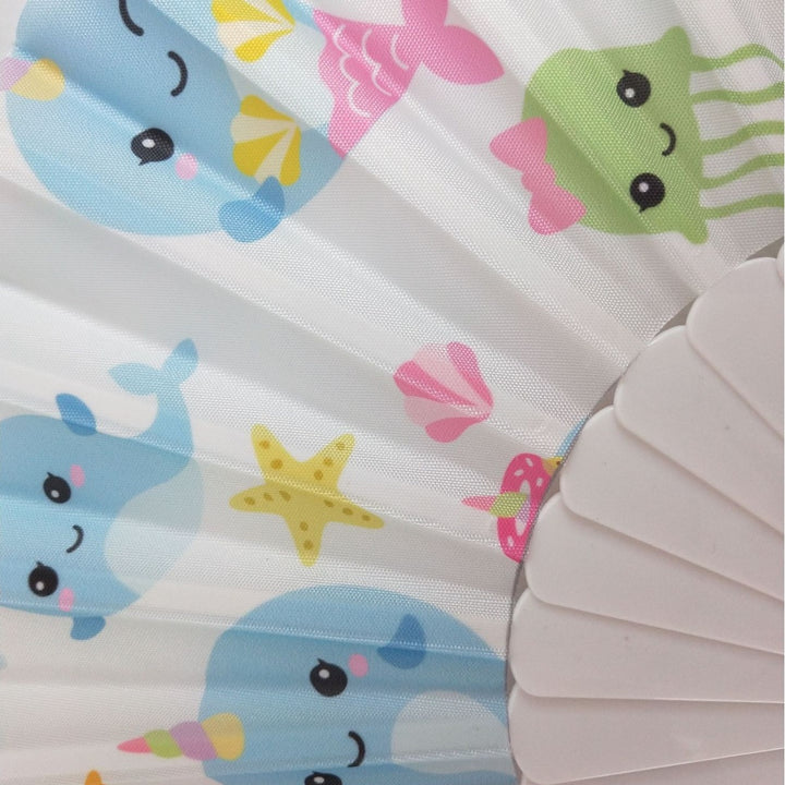 Ladies fan with shimmering scale patterns Stornfield