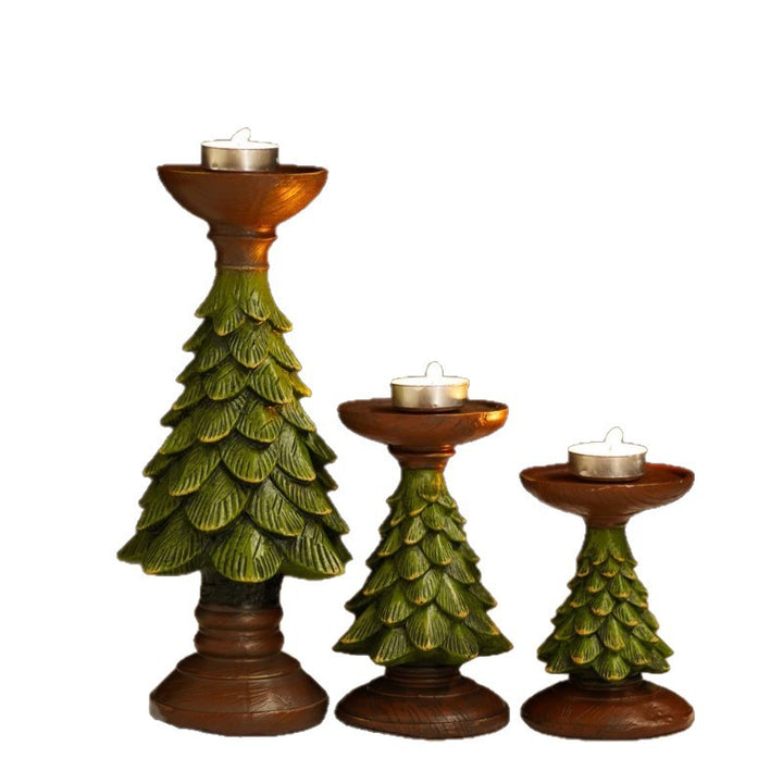 Decorative candle holder with Christmas tree design Stornfield