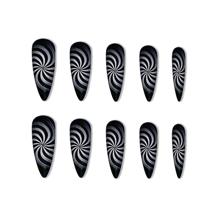 Artistic Spiral Design Nail Enhancements Stornfield