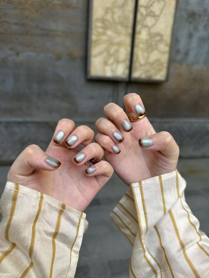 Glamorous Artificial Nails in Elegant French-Style Stornfield