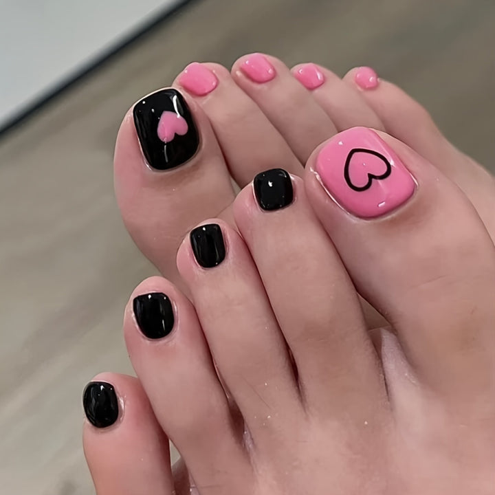 Creative Nail Art Set with Heart Patterns Stornfield