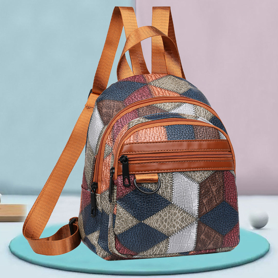 Women's Stylish Geometric Patterned Mini Backpack Stornfield