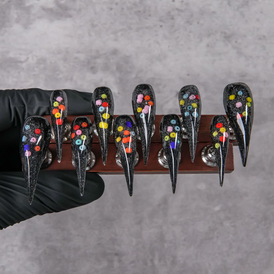 Decorative Stiletto Press-On Nail Enhancements