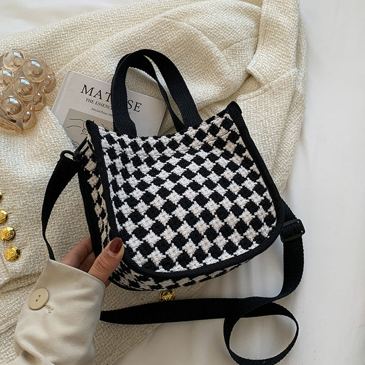 Checkerboard Pattern Handbag