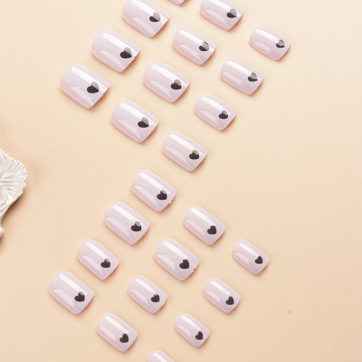 Heart-Embellished Press-On Nail Set Stornfield