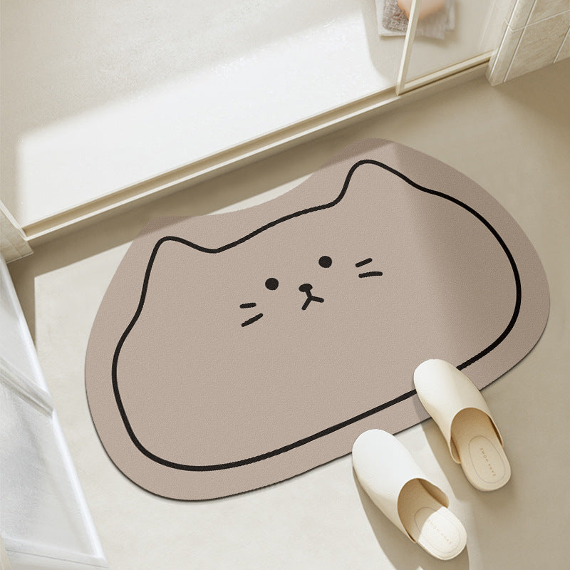 Cat-Shaped Bath Mat
