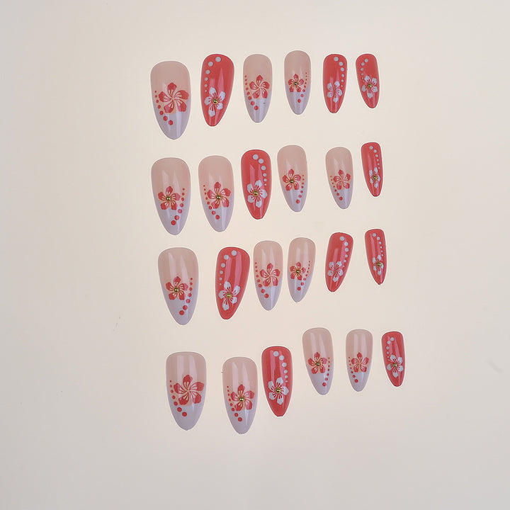 Elegant Floral Press-On Nail Art Collection Stornfield