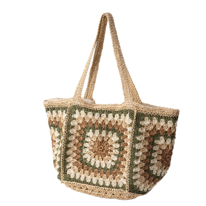 Handcrafted Beach Bag in Geometric Design Stornfield