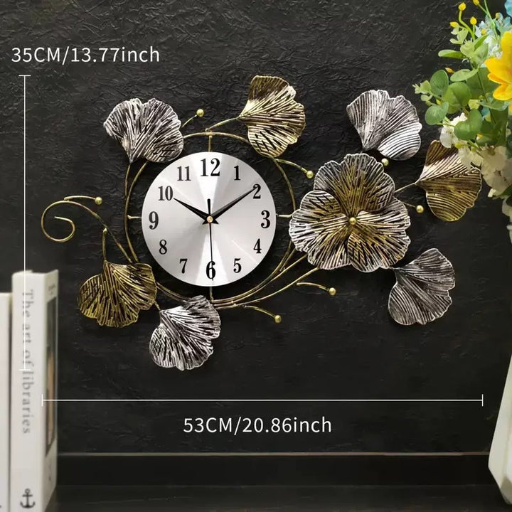 Artistic Floral Wall Clock Sculpture Stornfield