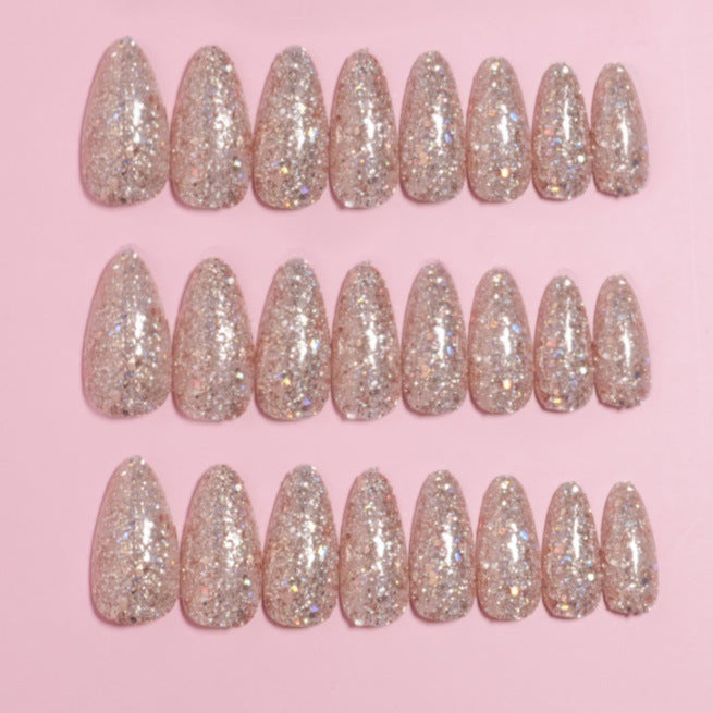 Glittering Almond-Shaped Press-On Nail Set Stornfield