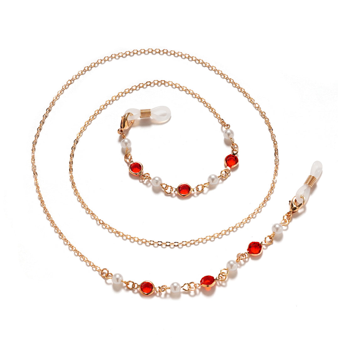 Elegant Pearl and Amethyst Eyewear Chain Stornfield