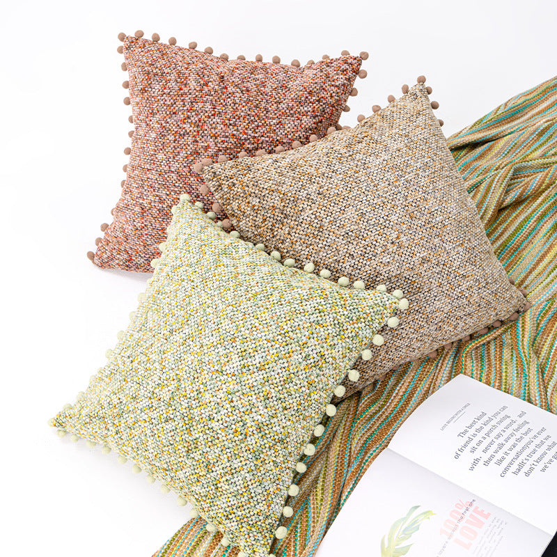 Textured Knitted Decorative Pillow
