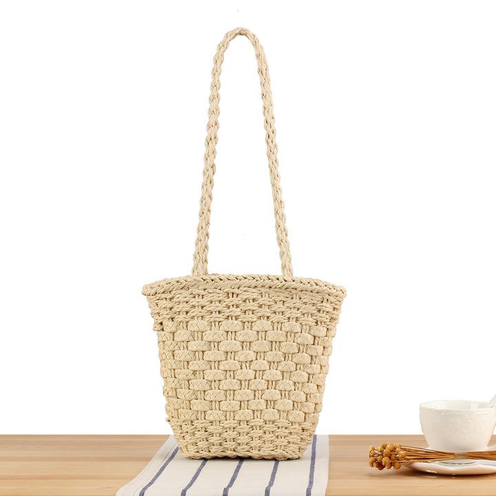 Braided natural material tote bag Stornfield