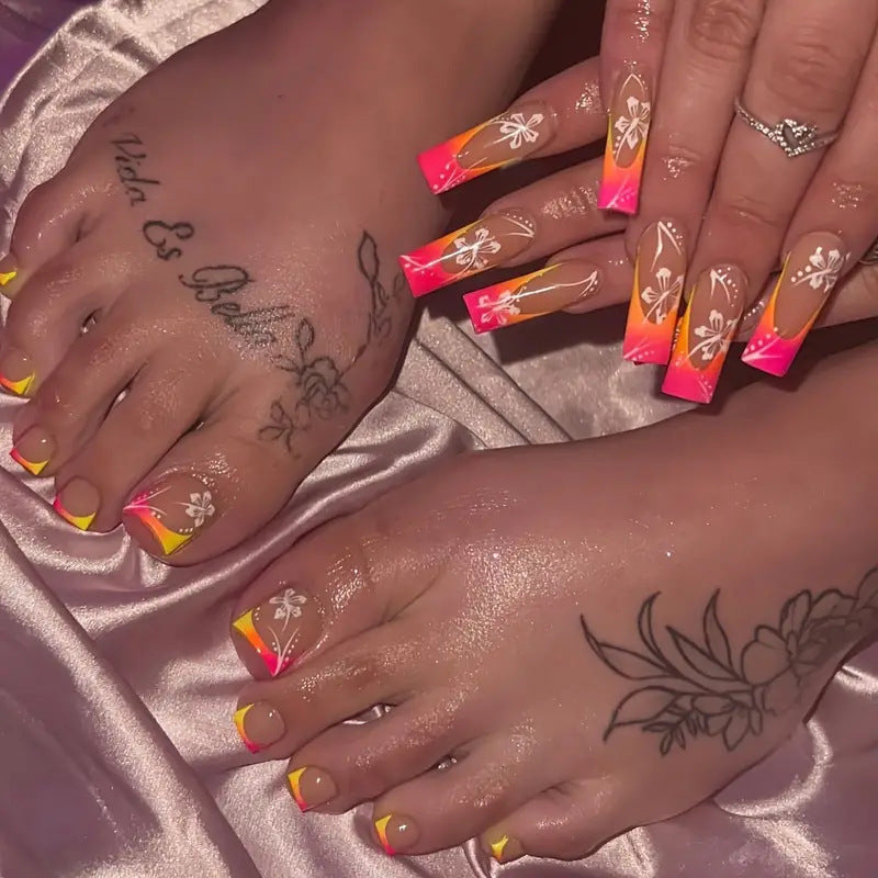 Vibrant Gradient Press-On Nail Art Set Stornfield