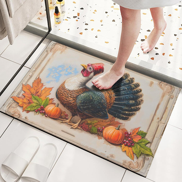 Charming Floral Welcome Mat