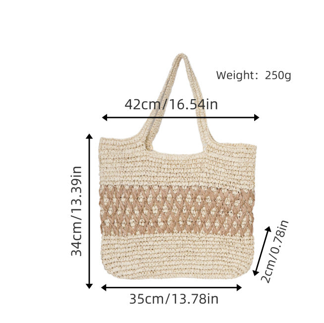 Stackable basket bag with decorative pattern element Stornfield