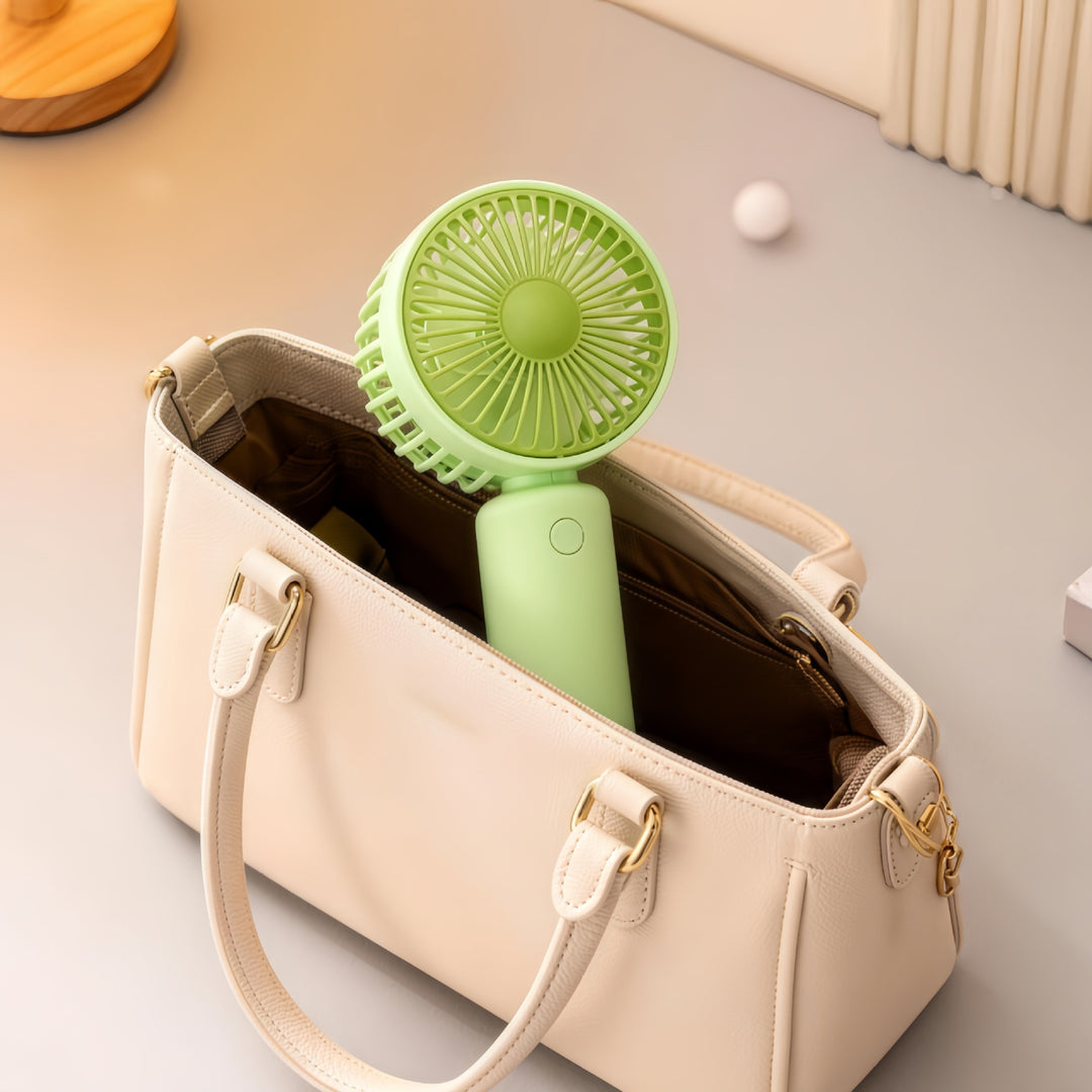 Women's Portable Hand Fan with USB-C Connection and Innovative Design Stornfield