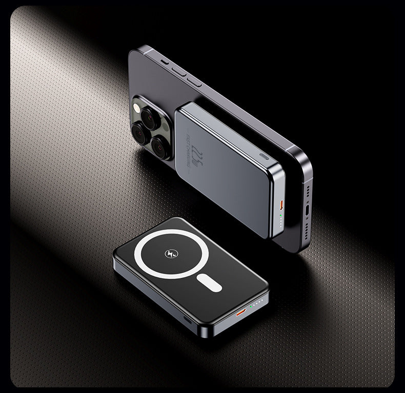 Portable induction power bank with slim design and LED display Stornfield