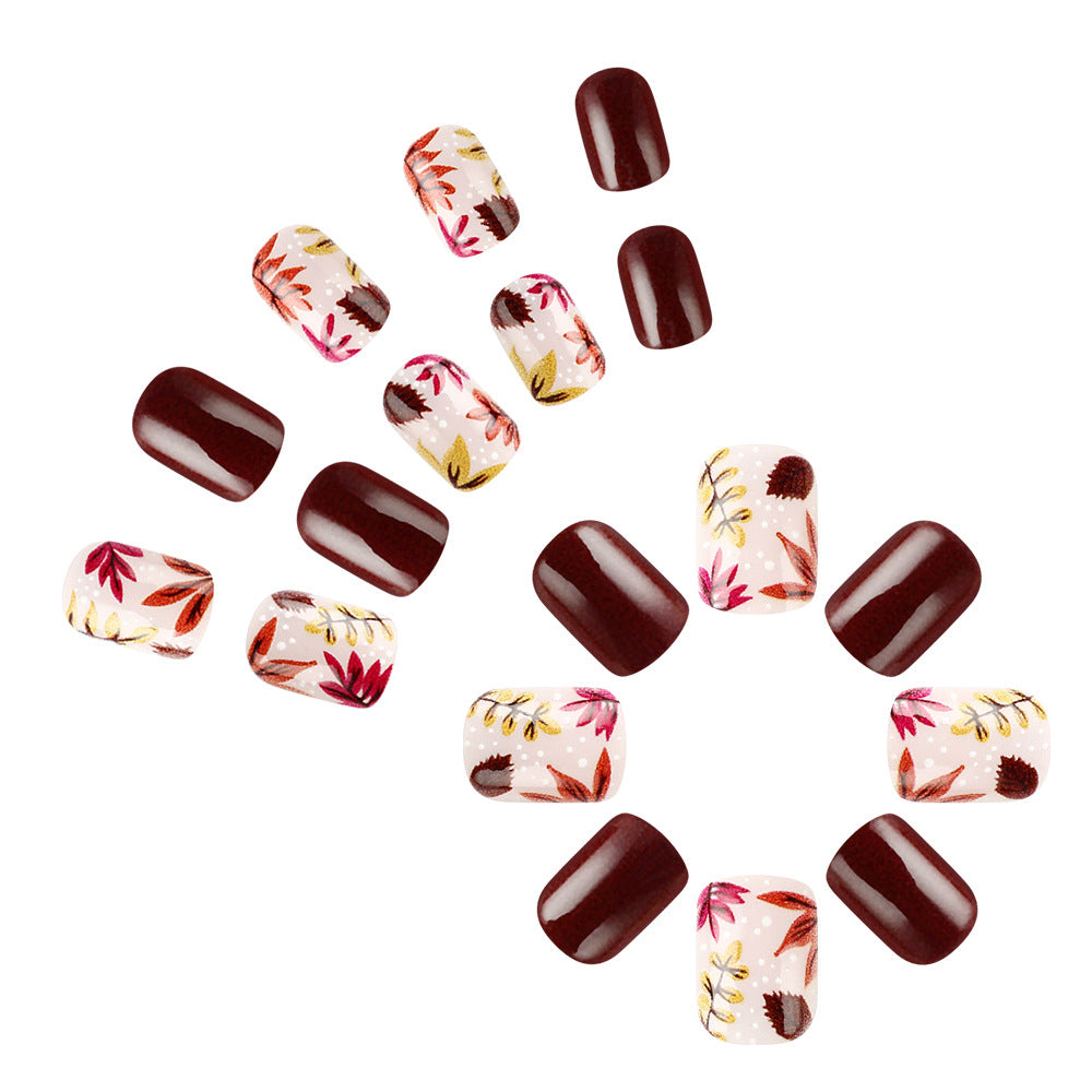Autumn-Inspired Press-On Nail Art Stornfield