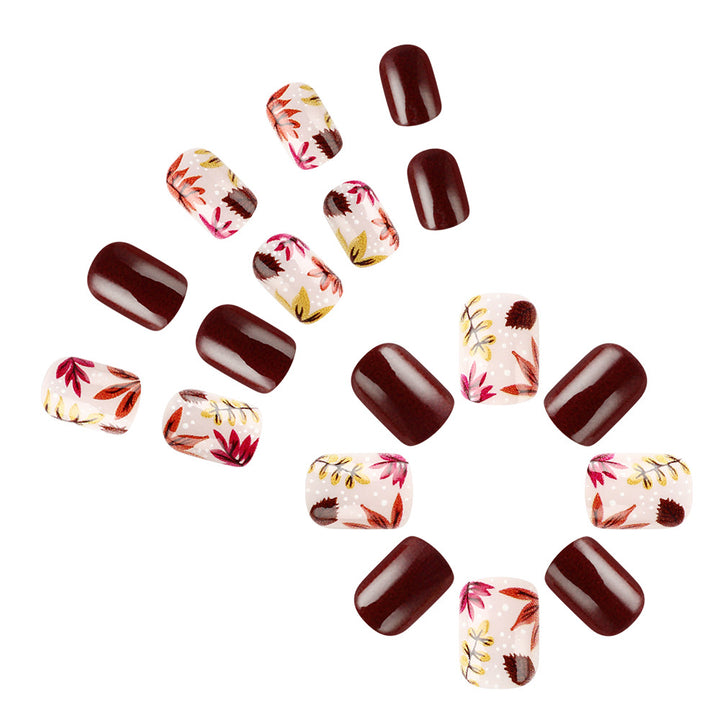 Autumn-Inspired Press-On Nail Art Stornfield