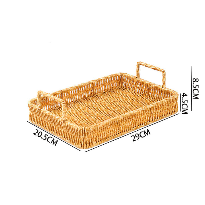Rustic Woven Food Serving Tray Stornfield