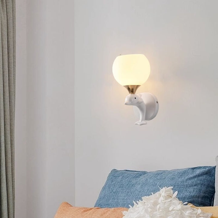 Dolphin-Themed Night Light Fixture