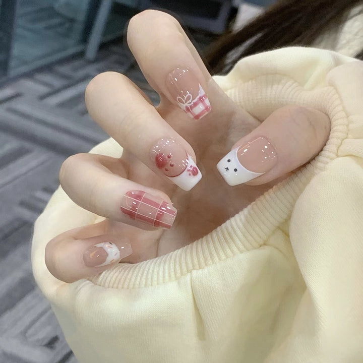 Artistic Floral Press-On Nail Set Stornfield