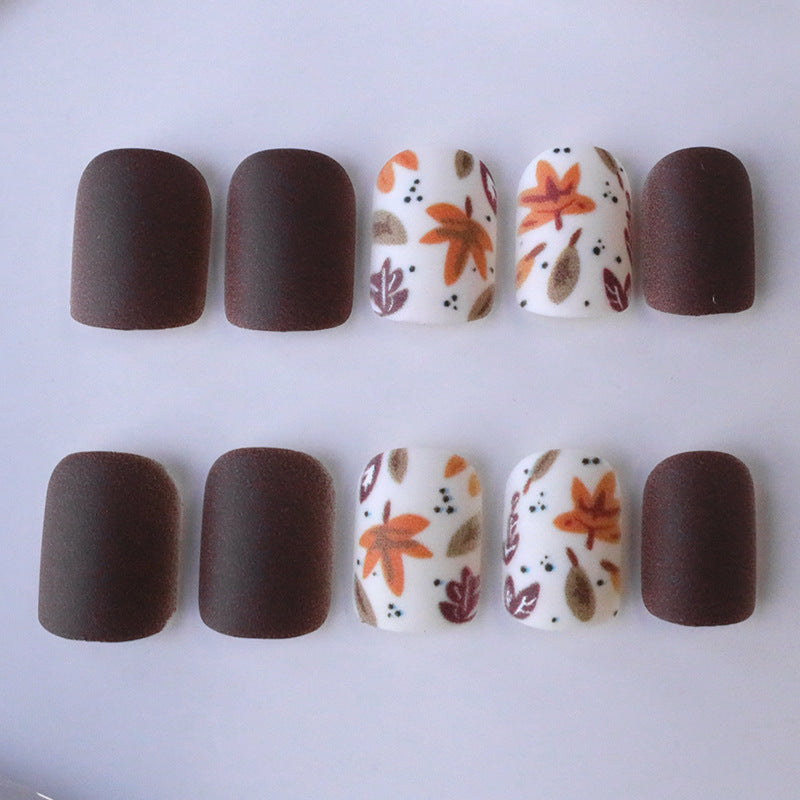 Autumn-Inspired Floral Nail Art Enhancements Stornfield