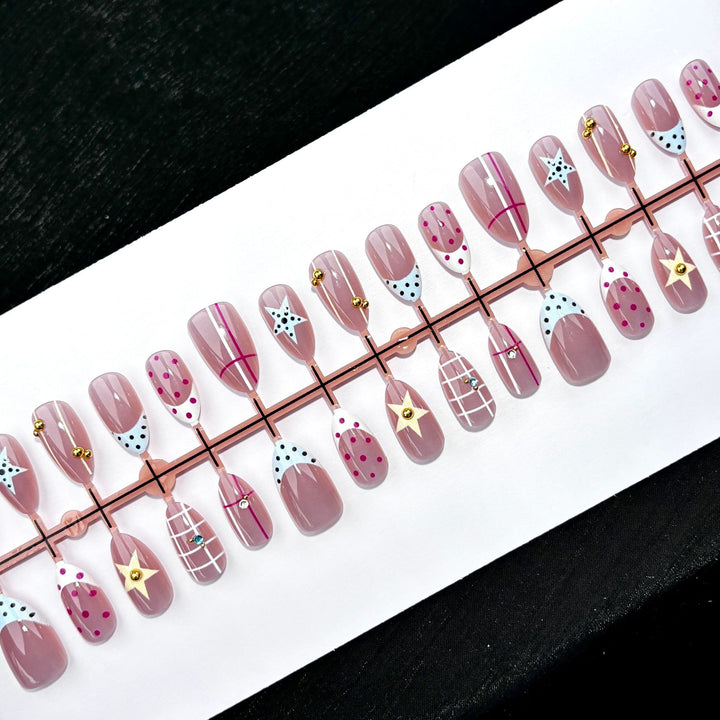 Artistic Decorative Press-On Nail Set 1790746064