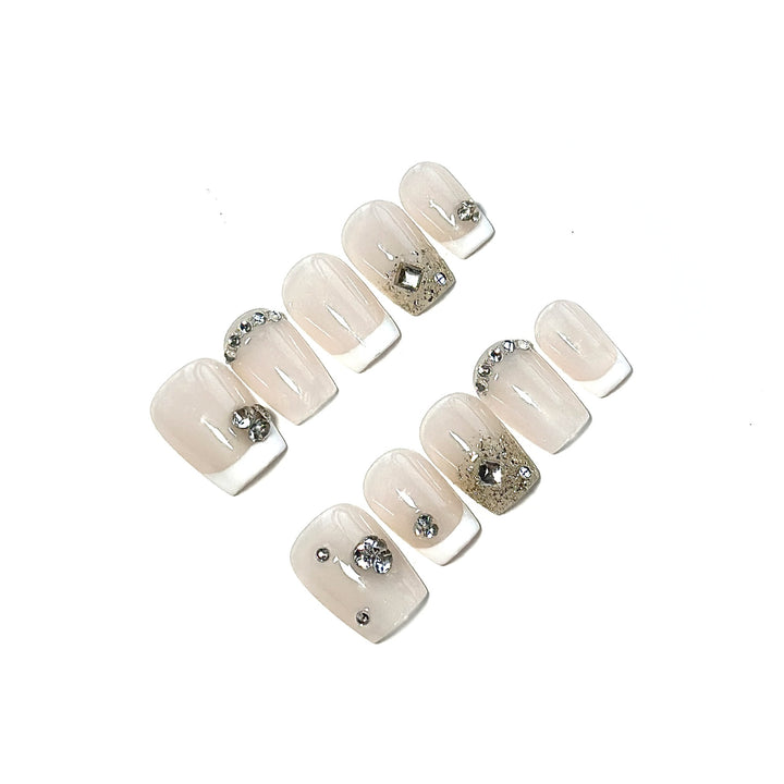 Decorative Swarovski-Accented Press-On Nail Set